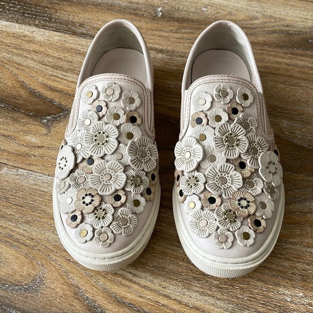 Coach Tea Rose Slip-on Sneakers - Picture 1 of 14